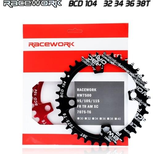 Einzigen geschwindigkeit ytem Breite kettenblatt 104 BCD RUNDE 32t 34t 36t 38t MTB 11 10 9 1*11 Kurbel Kettenblatt Ring