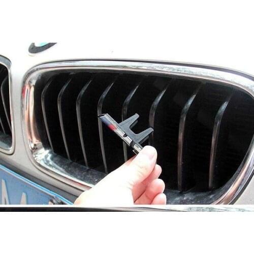 3D ABS M3 M4 M5 Car Grill Badge Emblem for X3 X5 X6 3 45 Series Framed Dual Slat Grill Front Kidney Grille Bumper with M Logo