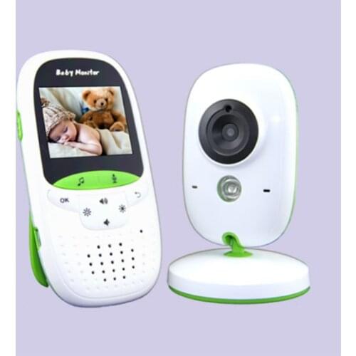 Wireless Video Baby Monitor 2.0 inch Color Security Camera 2 Way Talk NightVision IR LED Temperature Monitoring with 8 Lullaby