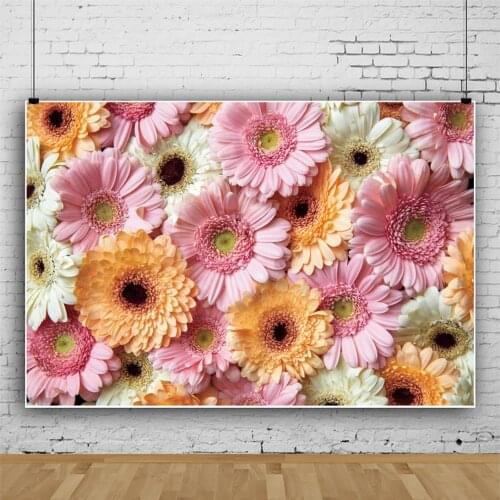 Colorful Chrysanthemum 3D Flower Wall Backdrops Artistic Photos Background Decorations for Wedding Portrait Photography Props