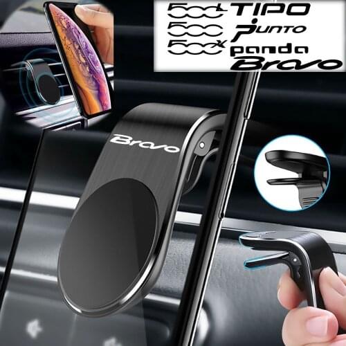 Creative Magnetic Car Air Outlet Magnetic Mobile Phone Holder Magnet Air Outlet for Fiat 500 500L 500X Panda Punto Tipo BRAVO