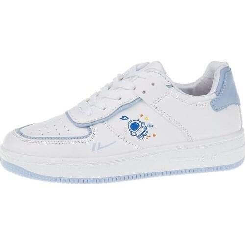 Small Sweet White Shoes Women Sneaker Korean Fashion Autumn Cute Milk Blue Big Toe Casual All-match Sports Vulcanized Shoes