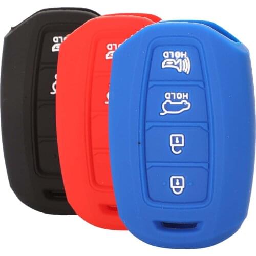 Kutery 10PCS Smart Remote Coloful Silicone Car Key Case For Hyundai I30 I35 I40 Accent Azera Elantra Grandeur Solaris Santa Fe