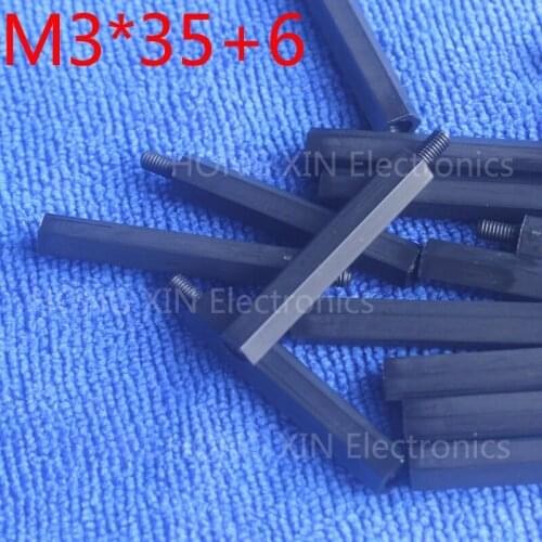M3*35+6 Black Nylon Standoff Spacer Standard M3 Male-Female 35mm Standoff Kit Repair Set