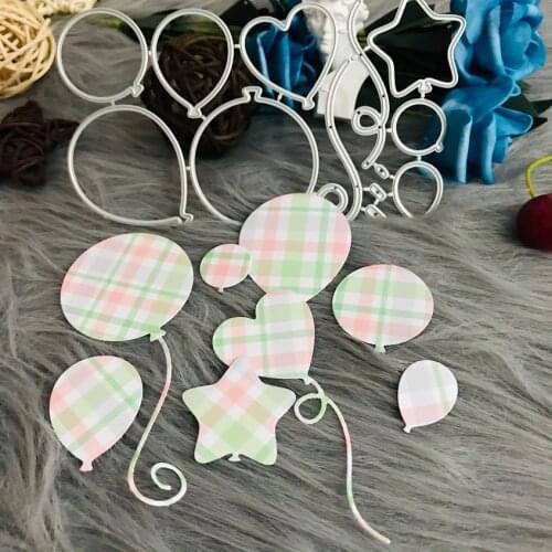 Metal Cutting Dies balloons with round oval sta heart shape diy Scrapbooking Photo Album Decorative Embossing PaperCard Crafts