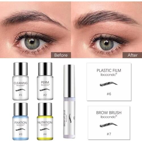 Natural Beginner DIY Eyebrow Lamination Kit Professional Fixing Styling Portable Perming Make Up Long Lasting Fast Eyelash Lift