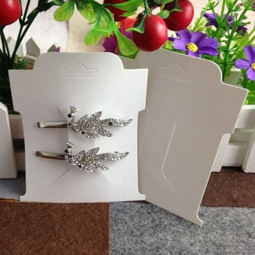 NEW Fashion 100PCS New White Chock Necklace Card Bracelet/Hair Band Card pure blank Hair Clip Card 10.5x9cm