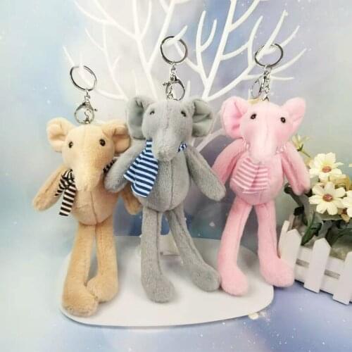 New scented long-legged elephant Plush Pendant Keychain bag ornament personality creative Soothing doll cute Christmas gift