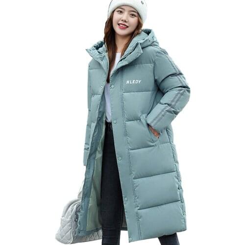 Parka womens leisure medium length 2021 new Korean fashion British letter printed padded women 8615