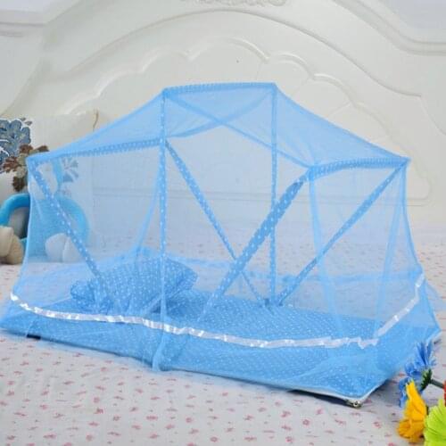 Portable Foldable Mosquito Nets Baby Bedding Netting Multi-function Baby Mosquito Nets Bed Pillow for 0-3 Years Old Children