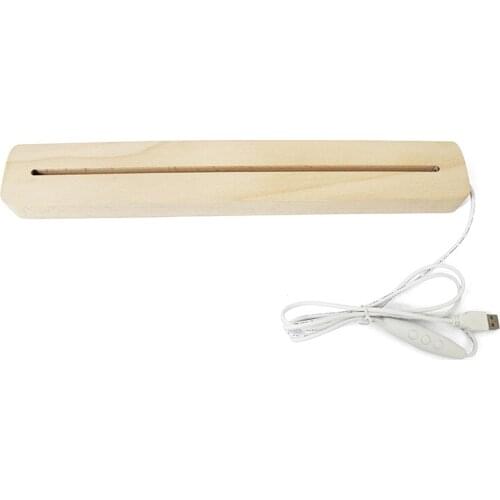Factory Price Hot Sale Rectangle Wooden Led Base For 5mm Acrylic