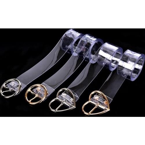 2019 New Fashion Style Women Waist Belt Resin Transparent Long Belt Dress Band Belt Heart Pin Buckle Strap For Young Ladies Gril