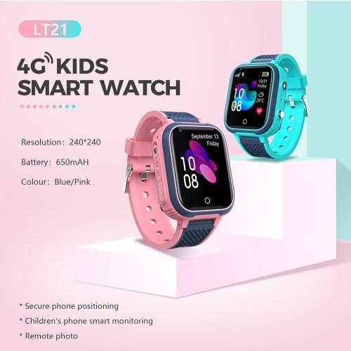 LT21 4G Network Smart Watch Kids GPS WIFI Video Call SOS IP67 Waterproof Child Smartwatch Camera Location Tracker Phone Watch