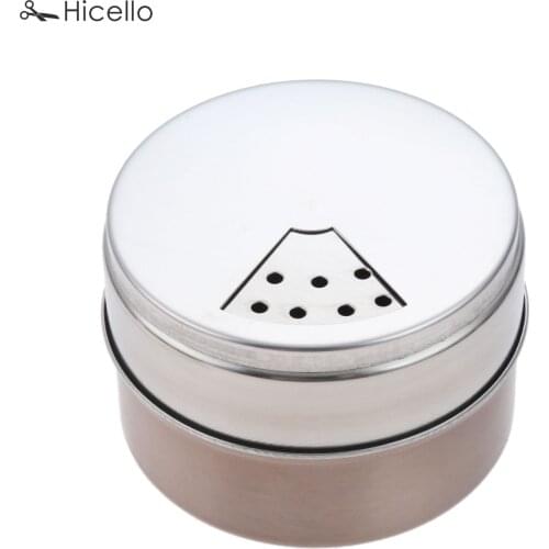 Magnetic Spice Jar Stainless Steel Bottle Tins Storage Container Spray Salt Pepper Seasoning Pot Shakers Boxe Can