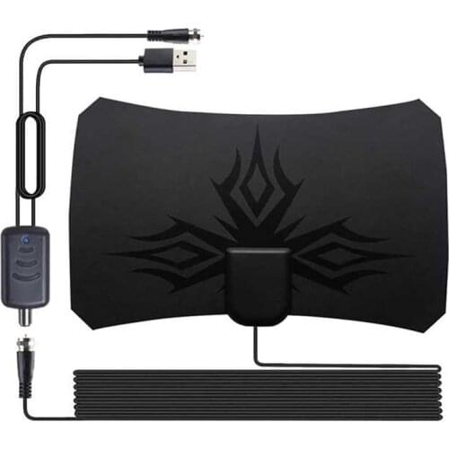 TV DTV Box 4K HD 25DB High Gain Digital TV Antenna 1280 Miles Booster Active Indoor Aerial HD Flat Design Fox DVB T2 TV Antenna