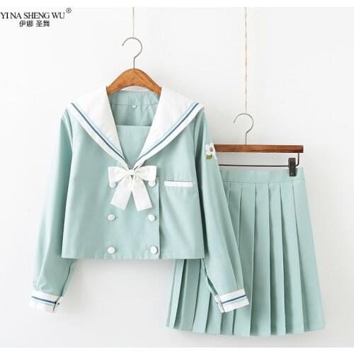 Student JK Uniforms Japanese School Uniform Japan Korea Sailor Suit Cosplay Costumes Anime Suit Pleated Skirt Girl Female Sets