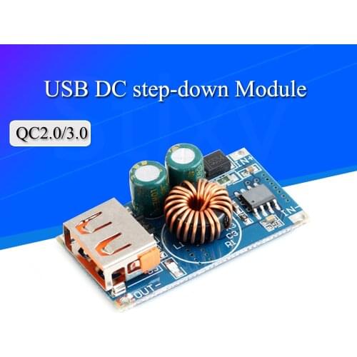 USB DC Step-Down Module 12V 24V To QC2.0 QC3.0 Fast Charge Mobile Phone Charging Board For Apple Huawei FCP Quick Charger