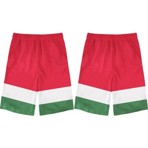HUNGARY male youth diy custom made name number hun beach shorts nation flag hu hungarian country college print photo shorts