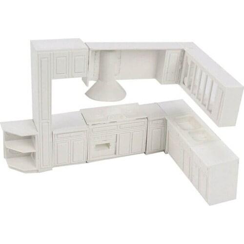 WOTT Doll house Miniature toy house cabinet kitchen furniture molds home decor kit