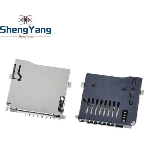 10PCS Push-Push Type TF Micro SD Card Socket Adapter Automatic PCB Connector