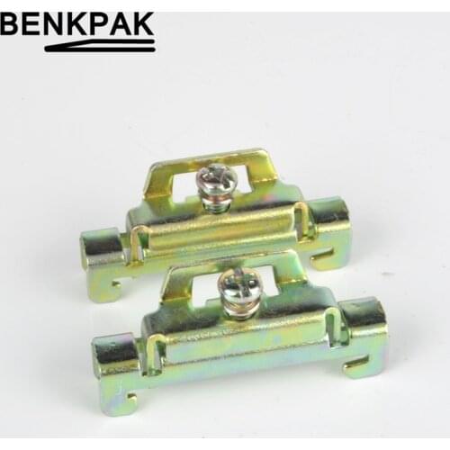 2pcs 35mm DIN Rail fixed clamp fasten clip