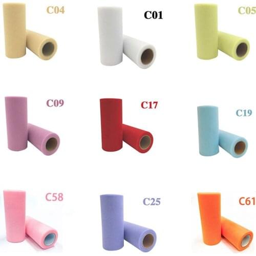 25 Yards 15cm Polyester Medium Hard Tulle Roll For Wedding Dresses, Stage Wear, Home Wear, Tutu Skirts