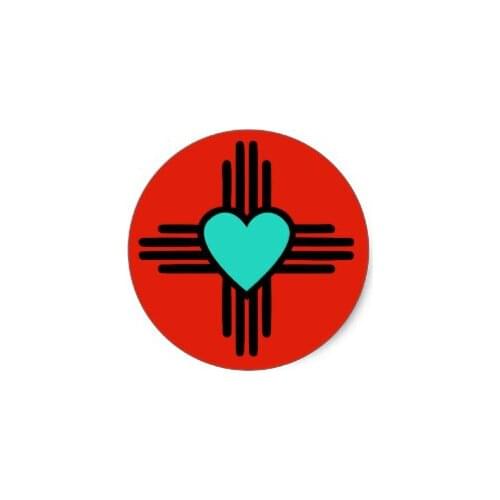 3.8cm Zia Love Classic Round Sticker