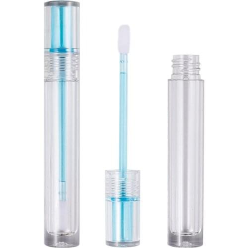 4.5ml 1/2pcs Empty PET Lip Gloss Tube, DIY Round Portable Liquid Lipstick Bottle, Cosmetic Container Shell Package