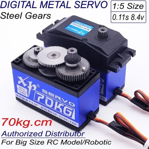 JX XP70HV 180 320 1:5 70kg High Speed Big Torque Digital Servo Steel Metallic Gears Case For Robot Arm RC Car Savox 0236 2060mg