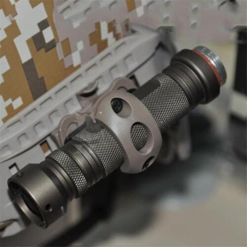 TB-FMA Best Tactical Flashlight Mount Clip Fit FAST & MICH Helmet Rails Single Clamp for LED Flashlight Torch 21mm/25.4mm/ 30mm