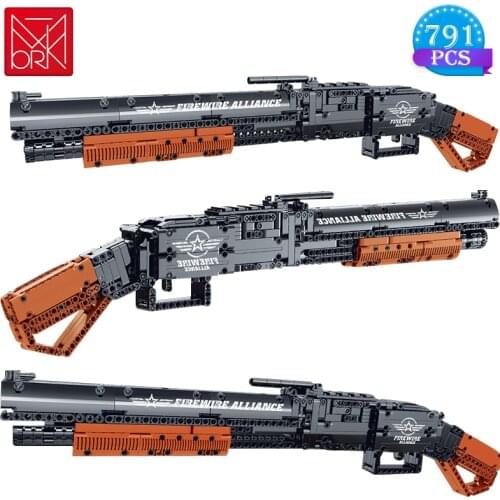 Ideas Creative Military Series Building Blocks Simulation Sniper Rifle Toys Gun Model DIY Educational Bricks Gift For Children