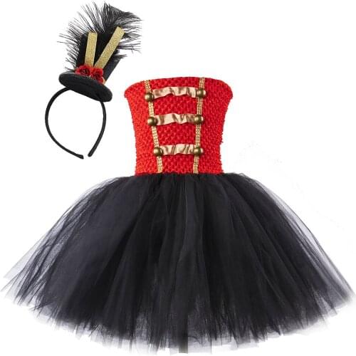 Nutcracker Soldier Girls Costumes Kids Halloween Christmas Tutu Dress Girl Circus Ringmaster Cosplay Dresses for Birthday Party