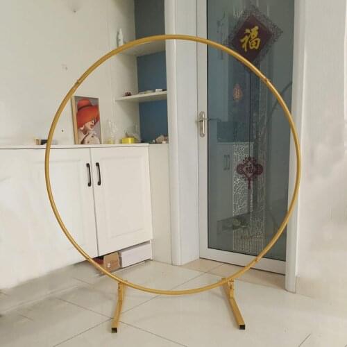 Wrought Iron Wedding Mariage Round Backdrop Arch Stand Birthday Party DIY Decoration Stage Circle Arch Outdoor Backdrop Frame