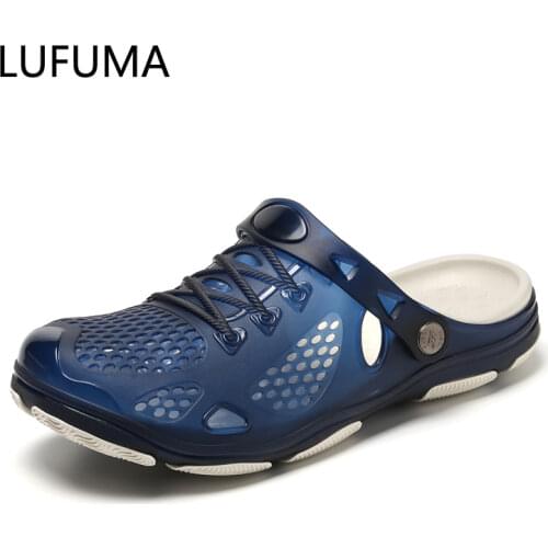 Summer Shoes Jelly Shoes Beach Men Sandals Hollow Slippers Breathable Men Flip Flops Outdoor Shoes Men Dropshipping