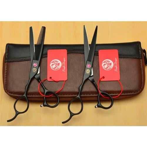 Left Hand 2Pcs/1 Pair 8001# 5.5'' Hairdressing Scissor JP 440C Cutting Scissors Thinning Shears Professional Human Hair Scissors