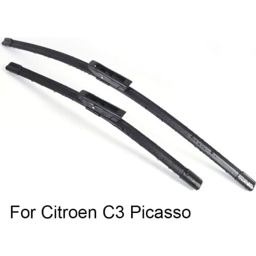 Car Windshield Wiper Blades for Citroen C3 Picasso form 2008 2009 2010 2011 2012 2013 2014 2015 Car Windscreen wiper Rubber