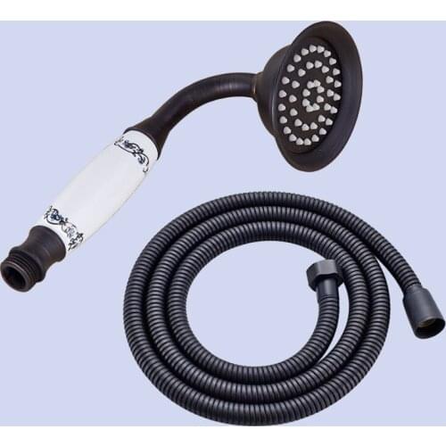 Oil Rubbed Bronze Telephone Style Bathroom Shower Head Water Saving Hand Held Shower Head Spray &1.5m Hose Kxz042