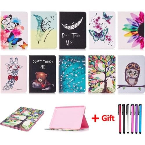 Fashion Painted Case Cover For Apple New iPad 9.7 2017 2018 6th Generation Fundas Case A1822 A1823 A1893 Stand Wallet Shell+Pen