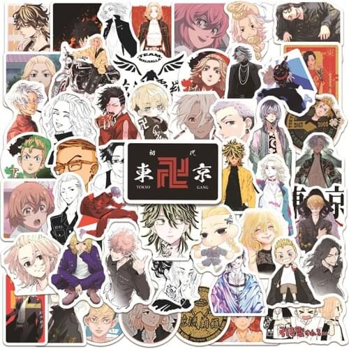 10/30/50pcs/bag Japanese Anime Tokyo Revengers Stickers For Notebook Motorcycle Skateboard Computer Mobile phone Cartoon toy Car