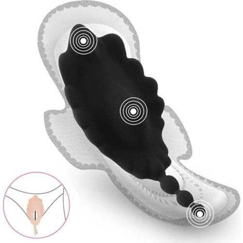 Invisible Vibrating Wearable Dildo Panties Clit Stimulator Vibrator Wireless Remote Control Sex Eggs Adult Sex Toys for Women