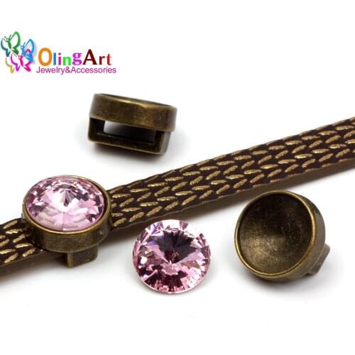 OlingArt 4pcs 14mm Round Jewelry interface size 12mm Charms jewelry findings for DIY Bracelet Making