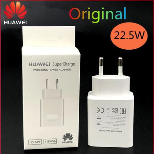 Original Huawei 22.5W Fast Charger EU Super Charge Adapter for Mate 20 30 Pro Honor Magic 2 V20 30 P20 30 40 Pro + Nova 5T