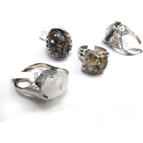 Mixed Natural Color Shell Rings For Summer 50pcs/Lot Wholesale