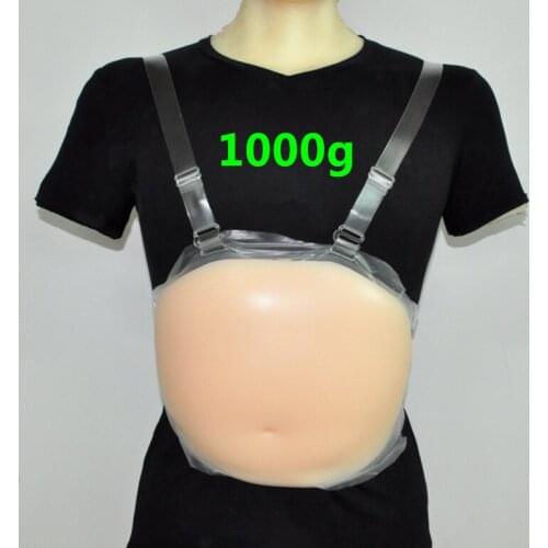 2-3 month 1000g 2 colors 100% medical realistic silicone belly False Pregnancy artificial belly convenient fake belly stomach