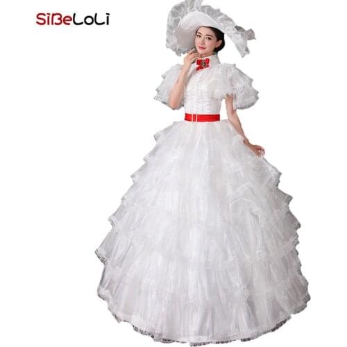 Movie Themed Medieval Gown Marie Antoinette Masquerade Dress Theatre Performance Victorian Rococo Costume