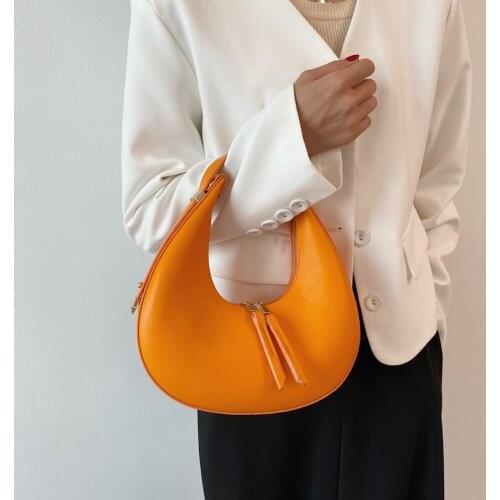 Underarm Shoulder Bags for Women 2021 New Luxury Designer Handbag Fashion Soft Leather Unusual Female Evening Top Handle Bags