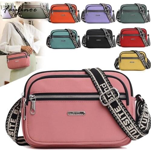 Waterproof Oxford Cloth Messenger Crossbody Bag Womens 2021 Small Nylon Shoulder Bags for Women Mini Cross Body Purse Female
