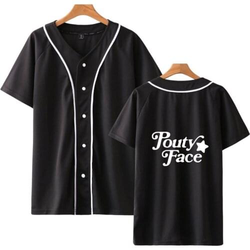 WAMNI Addison Rae Pouty Face Thin Baseball Uniform Harajuku HipHop Street Baseball Uniform Fashion Cotton Plus Polyester Fabric