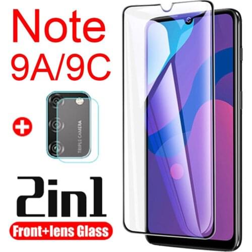 Protective glass honor 9a for huawei honor9c 9c screen protector armored honor9a tempered glas 9 a c a9 c9 with camera lens 2in1