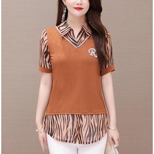 Womens Tunics Plus Size 5XL Chiffon floral tShirt Summer style Womens Tops and Blusas Mujer De Moda short sleeve tops